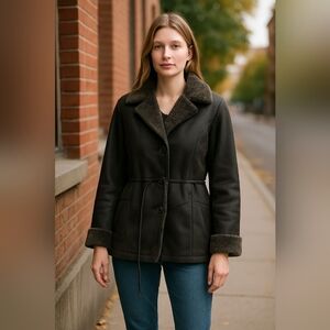 Terry Lewis Faux Suede Jackey Lined With Pockets Stylish Cute L